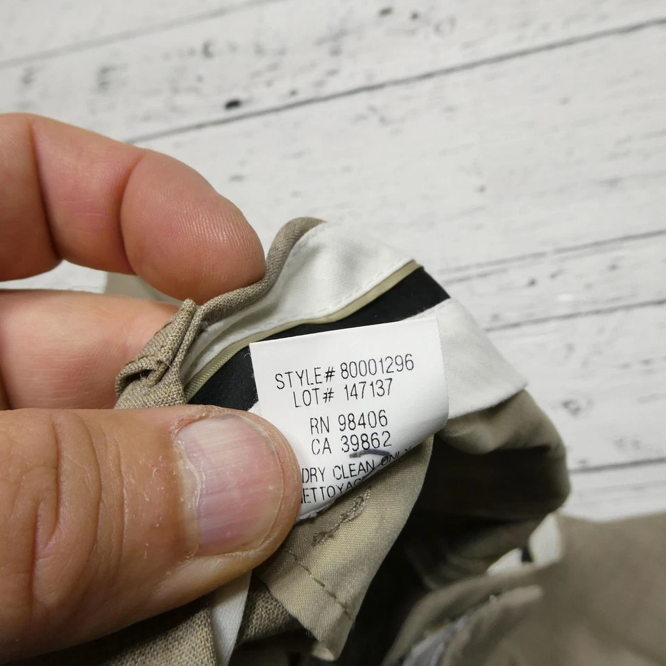 Pantalones de vestir Theory para mujer 6 beige caqui mezcla de lana elásticos corte bota hechos en EE. UU. Foto 4 de 4