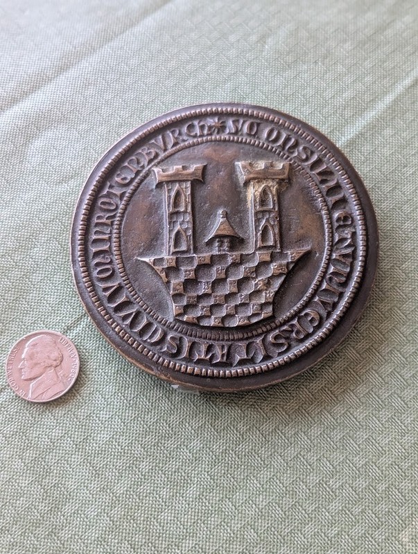 Vintage City of Nuremberg German Castle Bronze Paper Weight