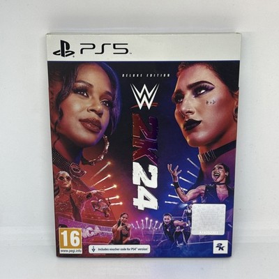WWE 2K24 Deluxe Edition PS5 mit Schuber PEGI 16 UK PAL NEAR MINT (NO DLC) CIB