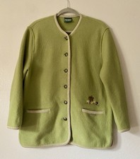 Geiger Collection  Austria Embroidered Boiled Wool Green Jacket size 40