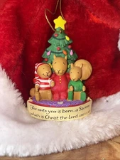 Dayspring Christmas Ornament Vtg  2009 Luke 2:11 Squirrels Religious Christian