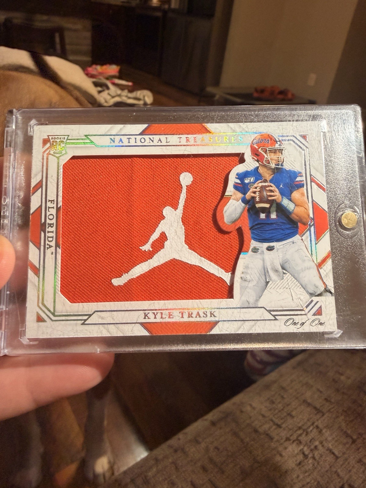 Kyle Trask Panini National Treasures Collegiate Rookie Silhouettes Memorabilia #RS30 Brand Logo 1/1
