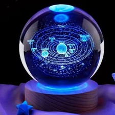 Crystal Ball 60mm Universe Gifts with Laser Engraved Model Astronomy CSP-02