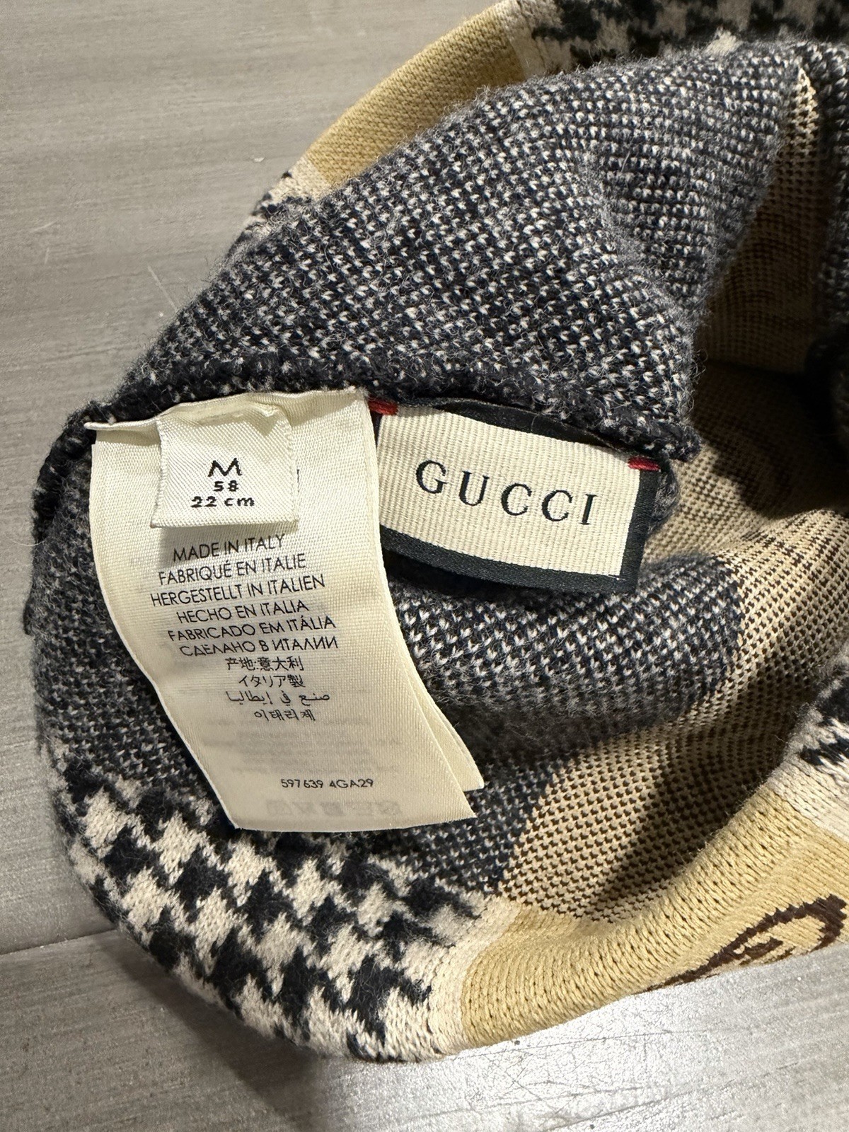 Gucci Rare Genuine Interlocking GG Pattern Wool  … - image 6