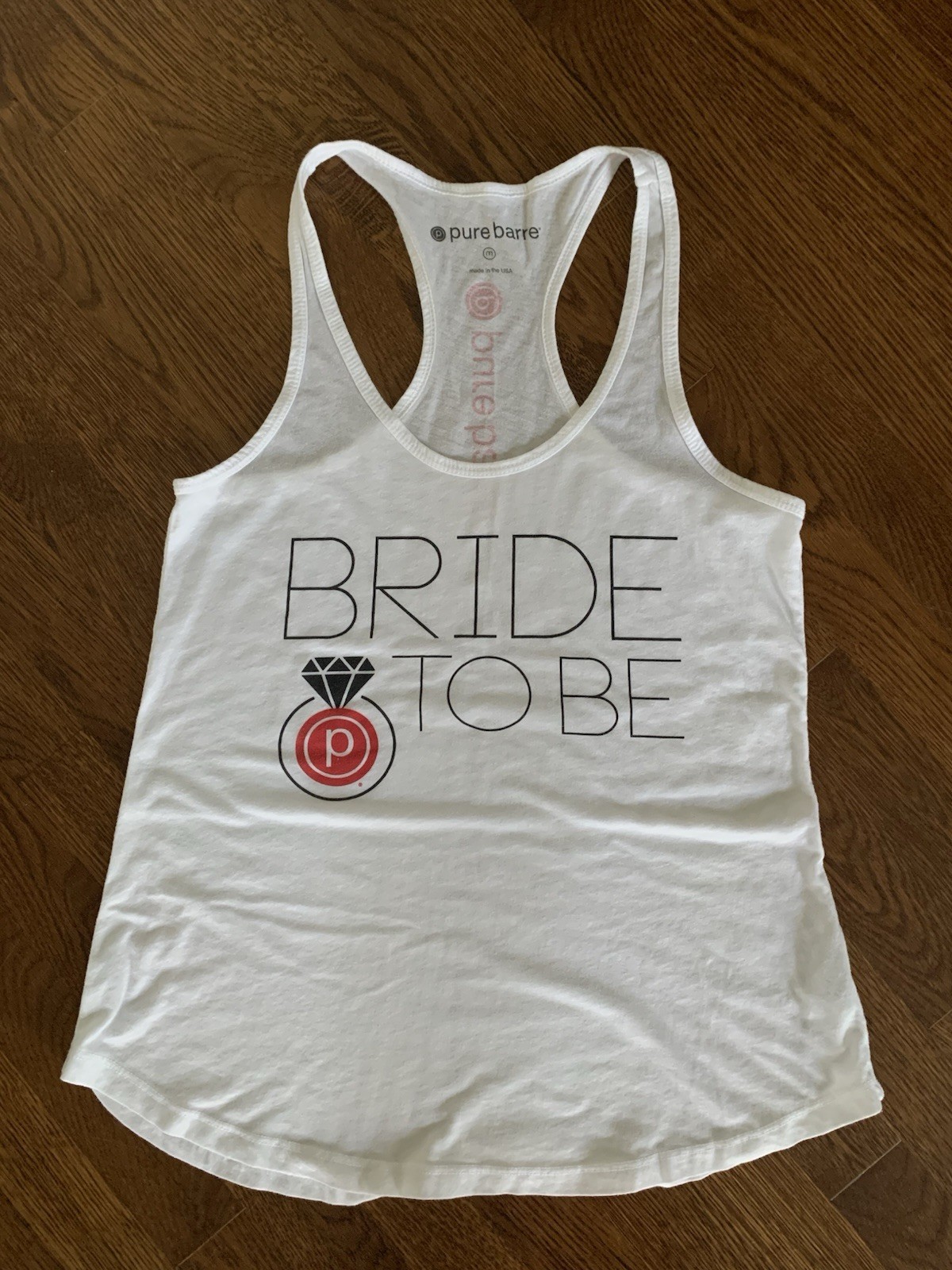 Pure Barre “Bride To Be” Medium Tank