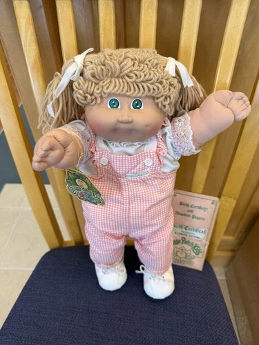 Cabbage Patch Kids Doll Poodle Top Green Eyes HTF Outfit And Doll 1984