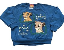 RARE Vintage Lion King Blue Simba Nala Kids Toddler Sweatshirt Size 3T MADE USA