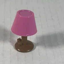 Calico Critters lamp ACORNS cottage pink shade mini 1.5” Tall