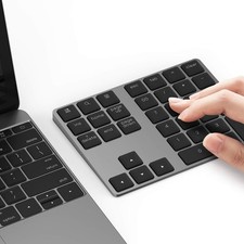 Bluetooth Number Pad, Aluminum Rechargeable Wireless Numeric Keypad Slim 34-K...