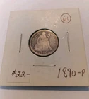 1890-P Seated Liberty Dime Low Mintage Good Condition #61