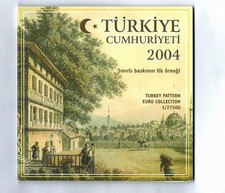  Turkey 2004 1 Cent - €2 Euro UNC 8  Coin Set
