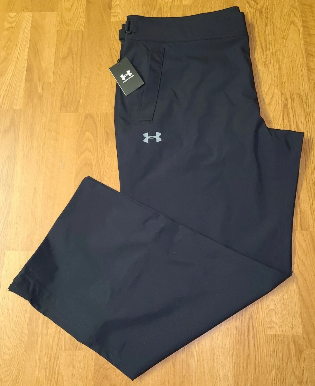 $130 Under Armour UA Men's XXL 2XL Black Storm Waterproof Pants 1305788-001 NWT