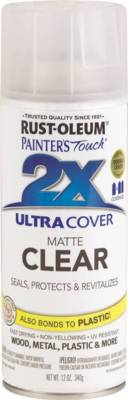 NEW CASE OF (6) RUSTOLEUM 249087 ULTRA COVER 2X MATTE CLEAR SPRAY PAINT 3270089
