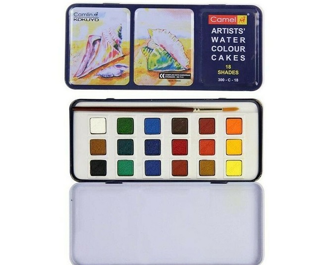 Camel Artists Water Colour Cakes 18 shade 1 pack Smooth colour NonToxic eBay