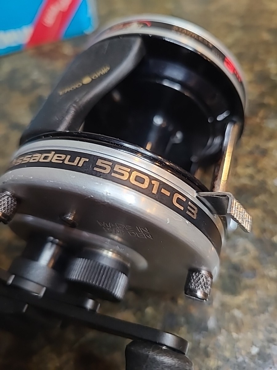 1991 ABU Garcia Ambassadeur 5501-C3 Fshing Reel w/ Box Manual Lube