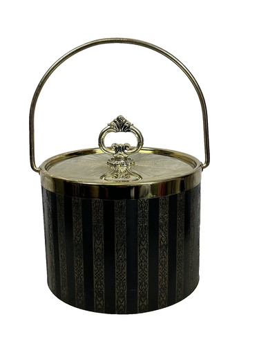 Vintage Gambles Ice Bucket Gold Tone Hollywood Regency 70s Barware