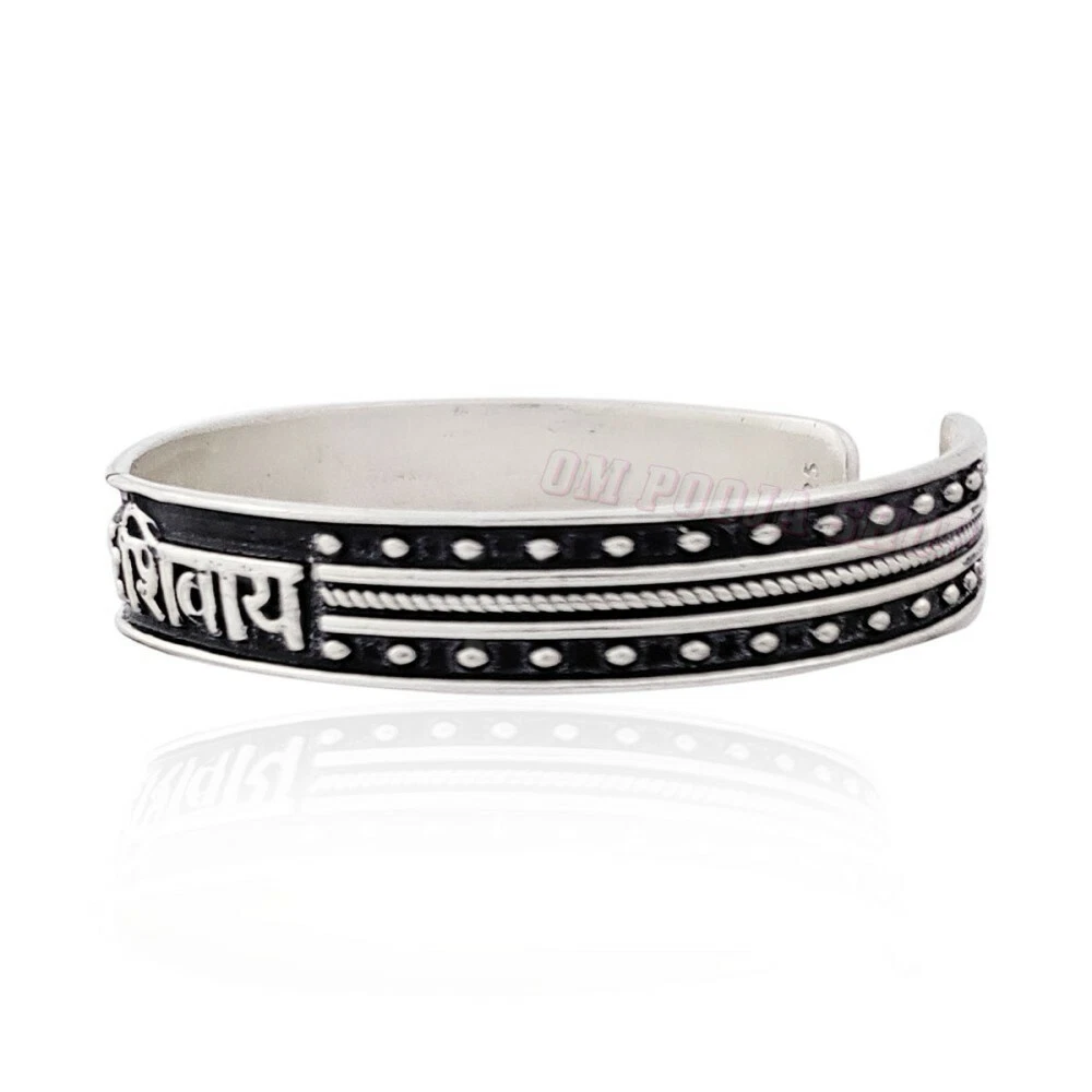 925 Sterling Silver Oxidized Bracelet Kada for Men's – NEMICHAND JEWELS