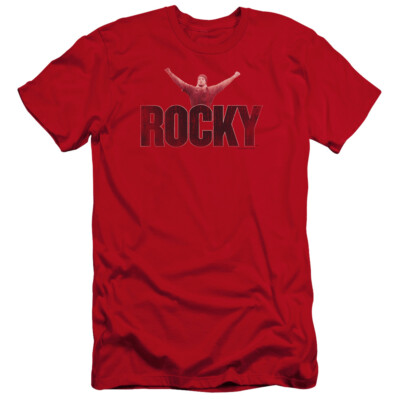 Rocky Premium Canvas T-Shirt Distressed Victory Red Tee