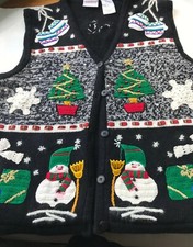 christmas Vest Bobbie Brooks Ladies Small