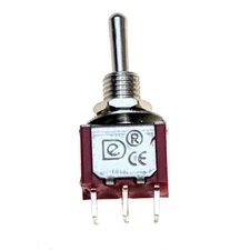 IndusTec DPDT Momentary Mini - Toggle Switch (ON)-OFF-(ON) 6 Solder pins MTS-223