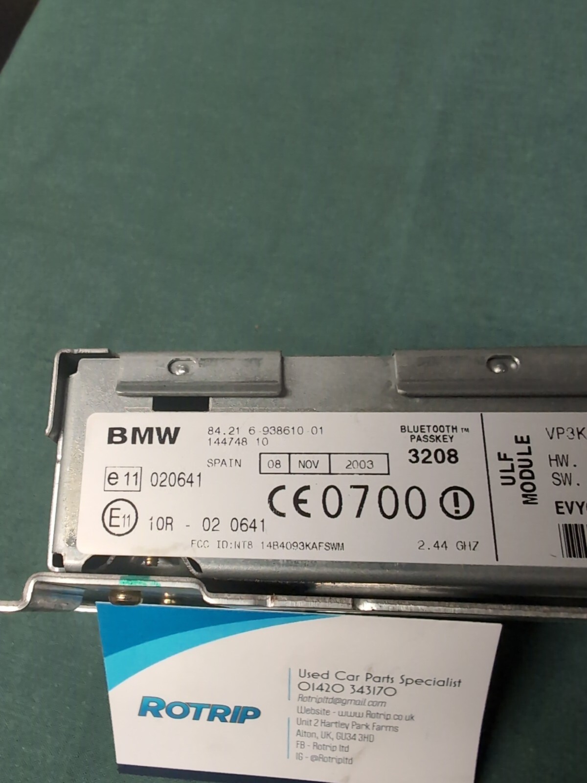 BMW E46 HANDS FREE BLUETOOTH MODULE #6938610