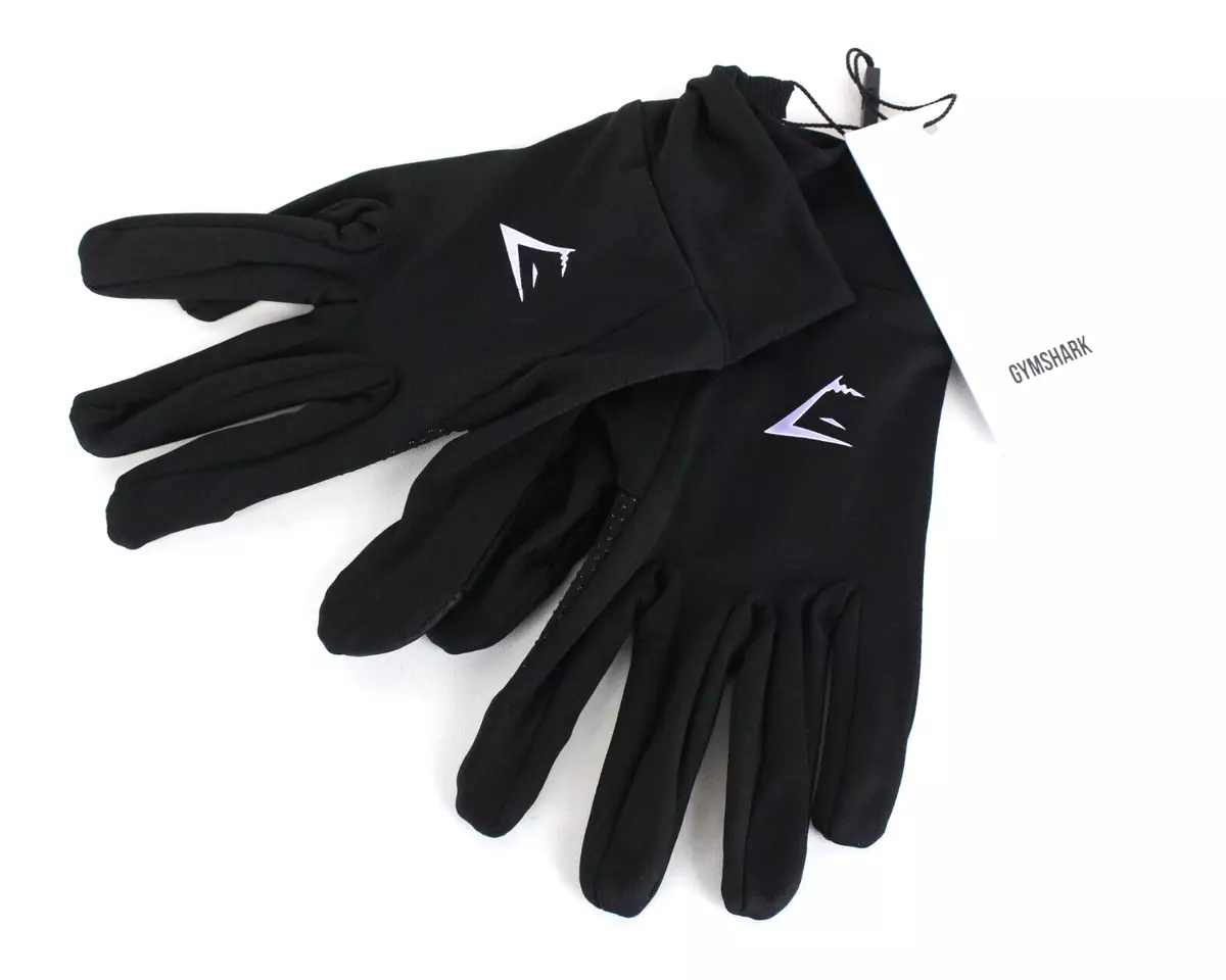 GYMSHARK L Women Gloves Lightweight Working Out Sports Black High