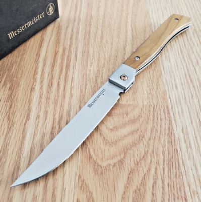 Messermeister Steak Liner Folding Knife 4'' X50CrMoV15 Steel Blade Maple Handle