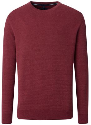 Casa Moda Pullover Rundhals Ausschnitt Struktur rot