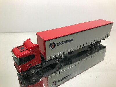 TEKNO HOLLAND SCANIA 124L 400 BEERS TRUCK+CURTAINSIDE TRAILER -1:50- POOR - V84