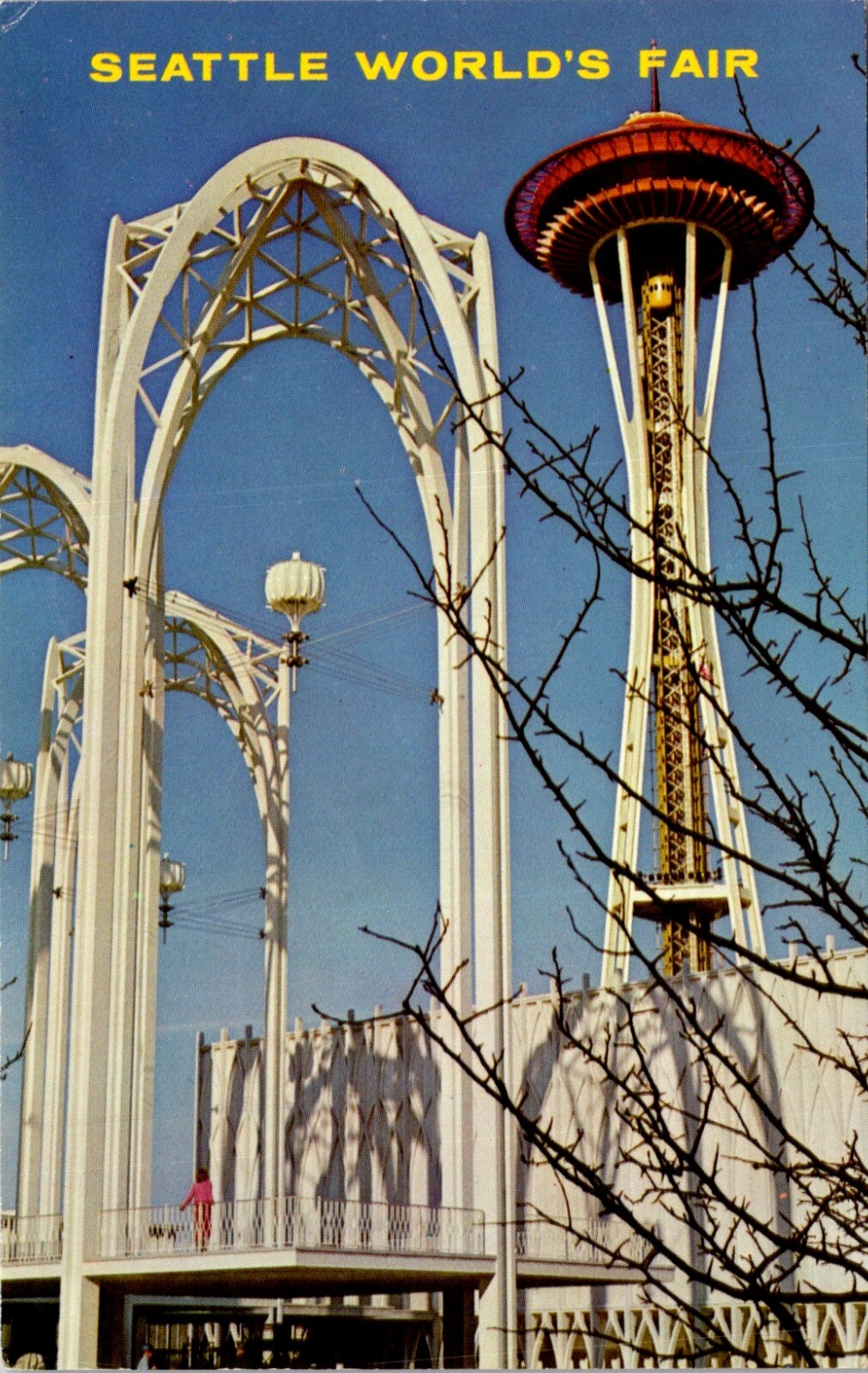 Vintage Seattle World's Fair Science Building & Space Needle Postcard 27602