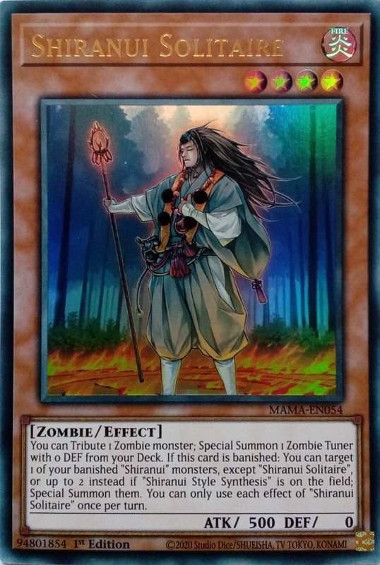 MAMA-EN054 SHIRANUI SOLITAIRE ULTRA RARE 1ST EDITION YuGiOh CARD