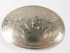 Vintage Original Western Rodeo Silver Tone Horse Head Cowboy Belt Buckle