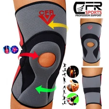 Knee Brace Support Sleeve Open Patella Neoprene Guard Training Gym Arthritis HG