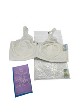 Vintage NOS Montgomery Ward 40D Rigid Support Wired Flower White Lace Bra 1989