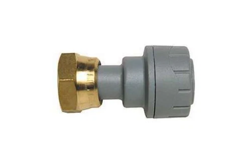 PolyPipe PB715 PolyPlumb 15mm X 1/2” Straight Tap Connector (Brass) SINGLE
