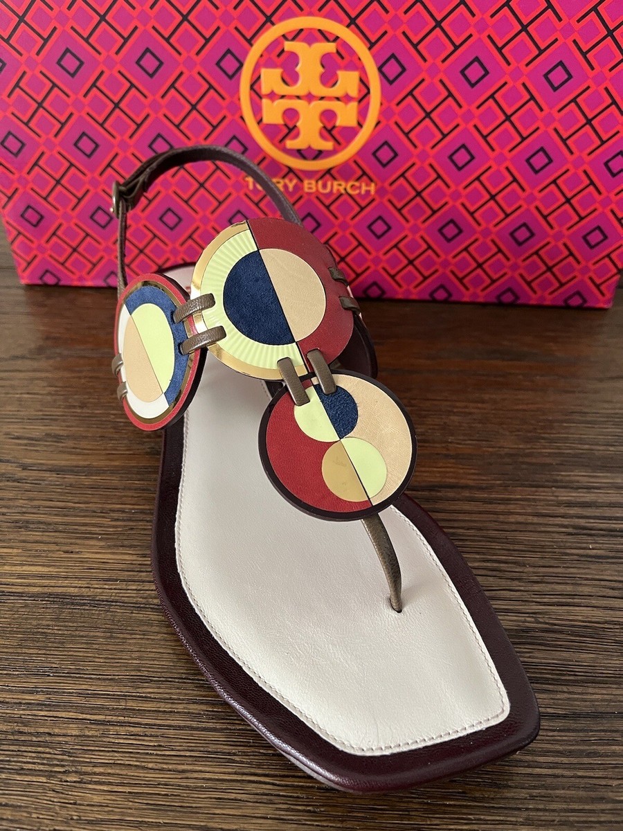 Sale!!!国内発☆Tory Burch MAROUETRY SANDAL 25MM NIB $348 Tory Burch MARQUETRY DISK Toasted Sesame / New