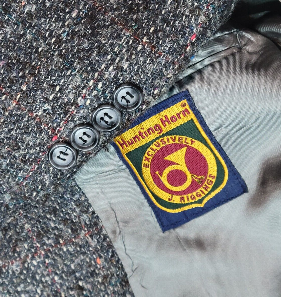 Vintage J. Riggins USA Wool Blend Gray Geometric Blazer Sport Jacket ...