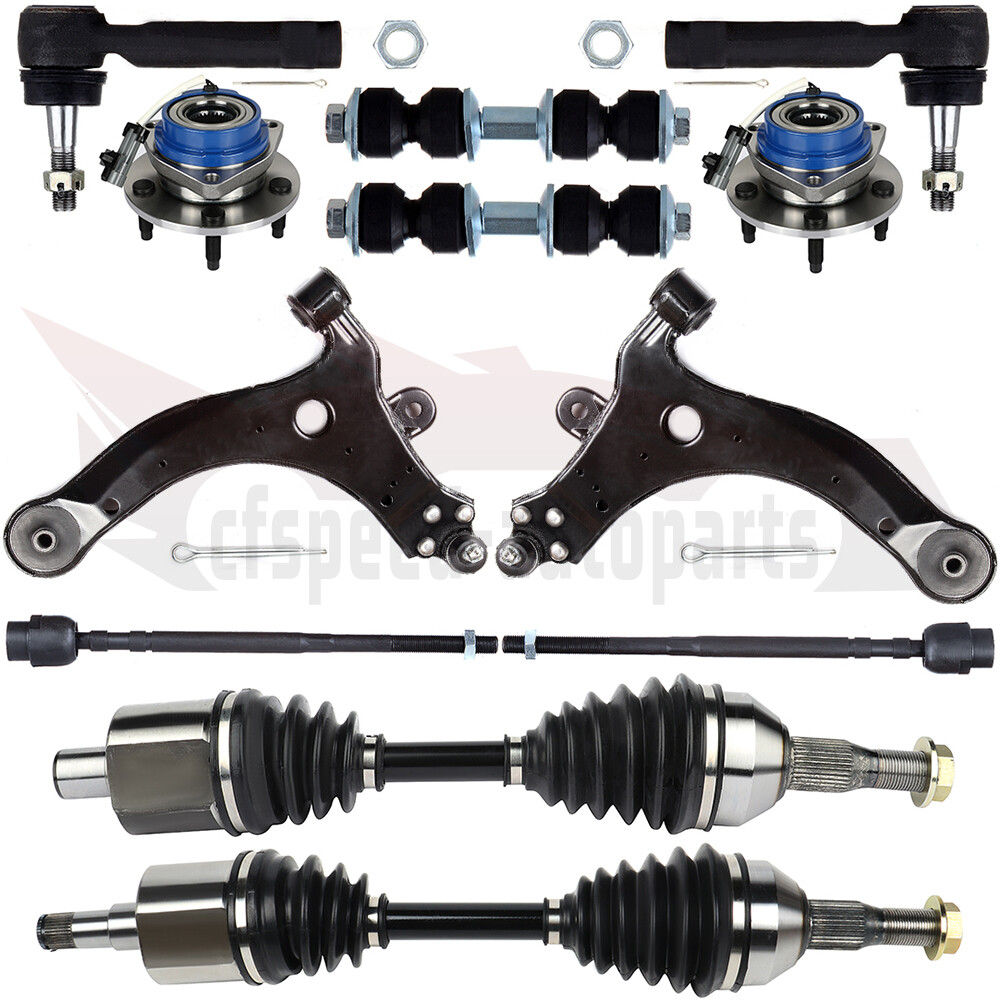 12PCS Front Suspension Kit for Chevy Impala Regal Venture - Control Arms, Bearings, CV Axles