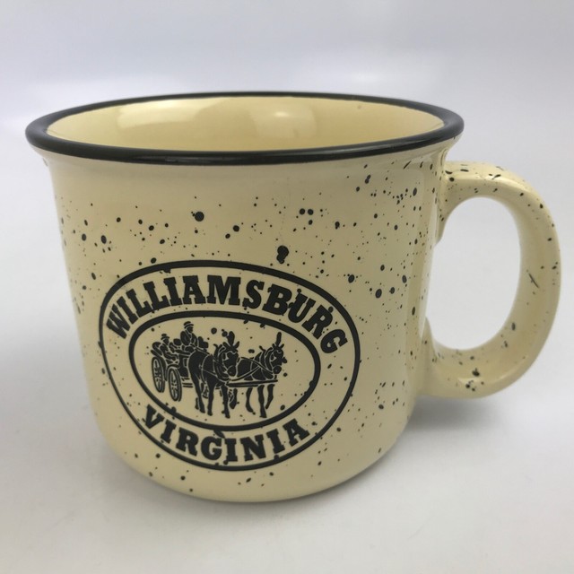 Williamsburg Virginia Coffee Mug Cup Heavy Solid Color Cream eBay