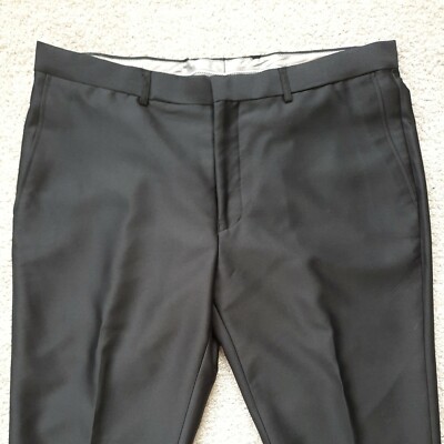 Vinci Mens Dress Pants Size 38/34 measured (Needs Bottom Hem Tailored) Black  New | eBay