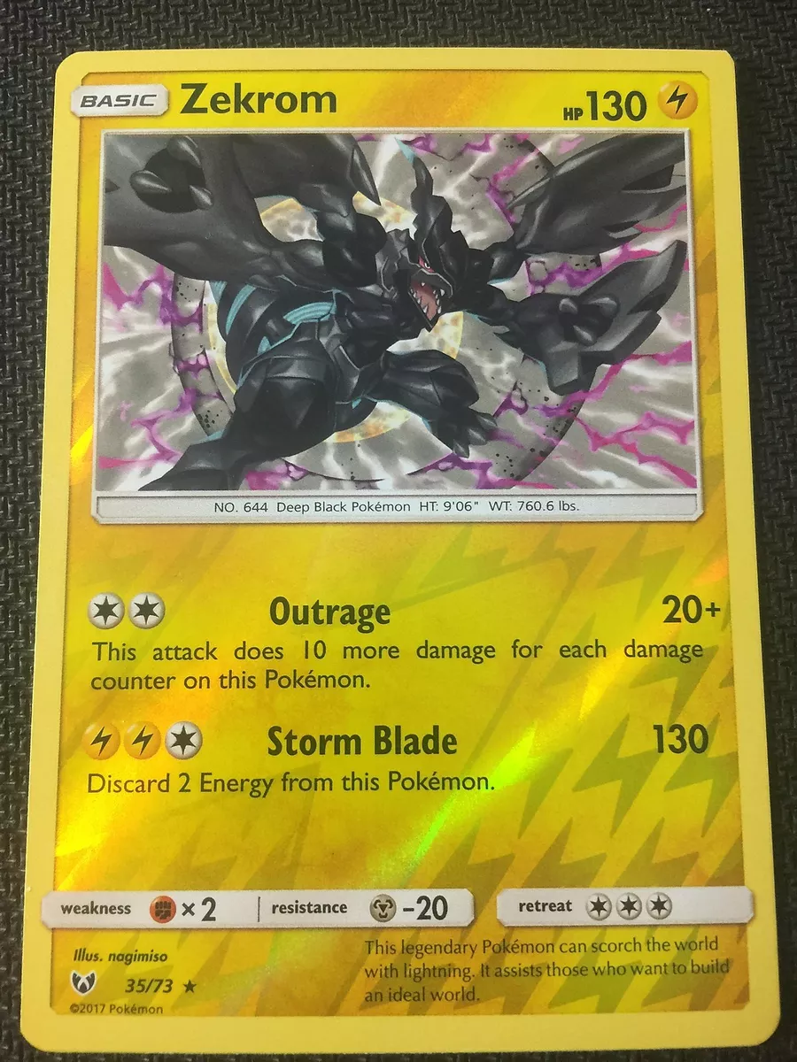 Pokemon : SM SHINING LEGENDS ZEKROM 35/73 RARE HOLO