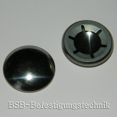 10 Stück Starlockkappen f. Achse Ø 10,0mm Edelstahl Sicherungskappen Achskappen