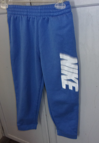 Nike Therma Fit blue fleece sweatpants child sz 7 - Picture 2 of 5