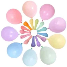 12 inch Thick assorted Pastel color Round Balloons 100 pcs
