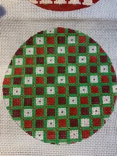 Handpainted Needlepoint Zweigart 18 mesh Beautiful Christmas Ornament ,JWPO119