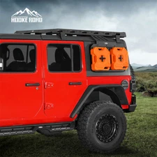 Fit 07-25 Jeep Wrangler JK JL 4Dr Rear Window Storage Molle Panel Fuel Can Mount