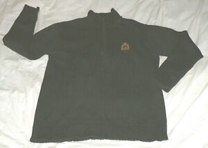 RALPH LAUREN LRL Men’s Sz Small Gray 1/4 Zip Cotton Pullover CREST Sweater EUC