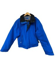 Vintage Eddie Bauer Premium Goose Down Quilted Puffer Jacket Mens, Large, Blue
