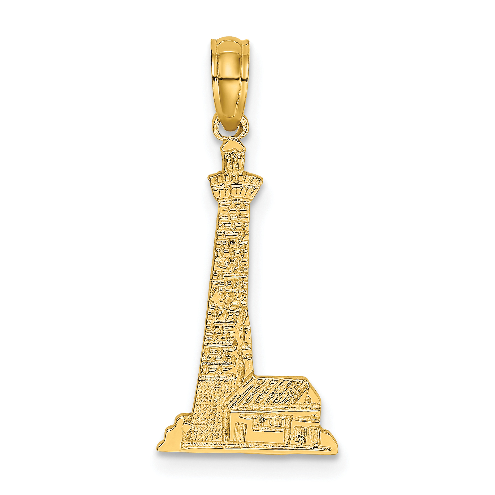 Avariah Solid 14K Yellow Gold Lighthouse w/ Building Charm - 24.9mm
