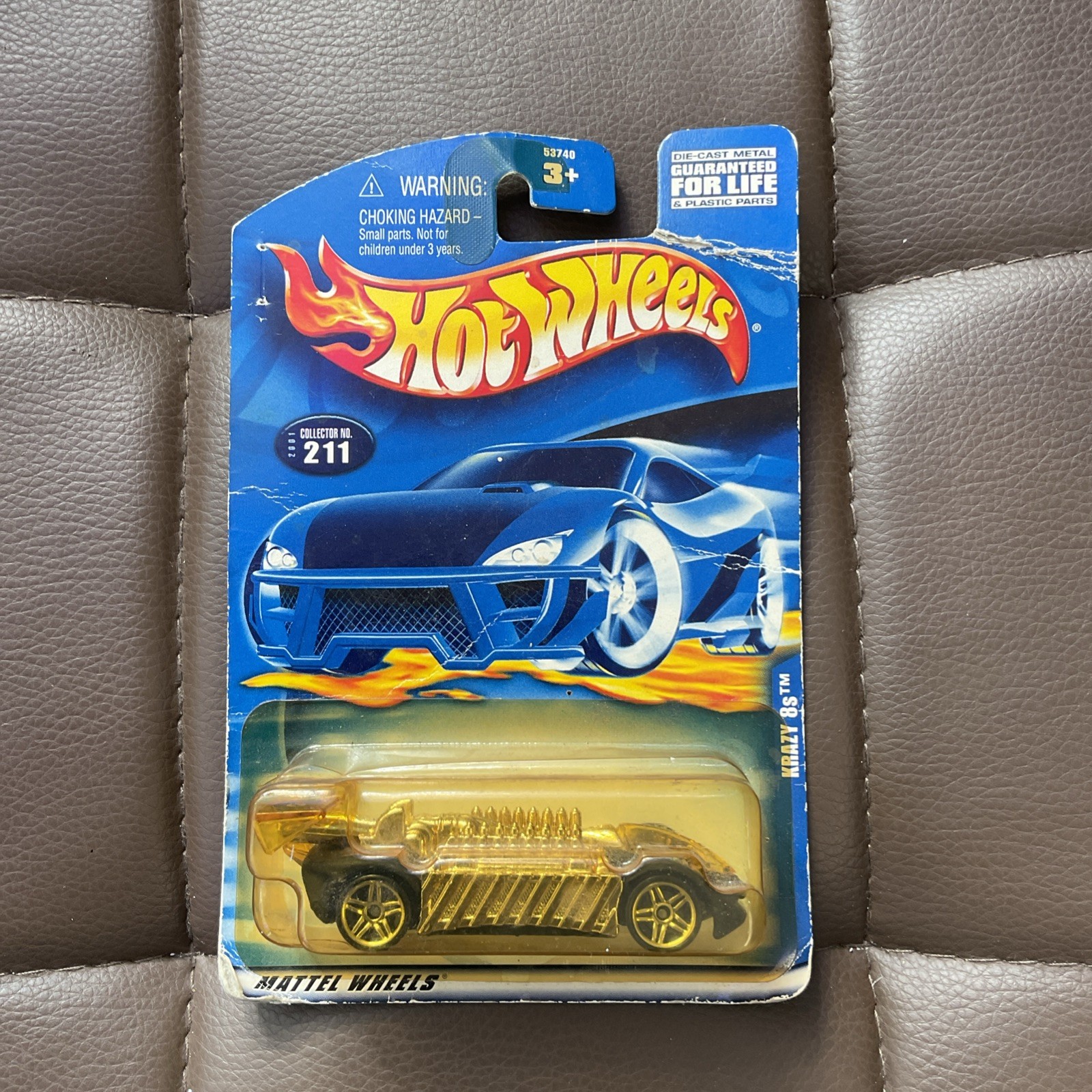 Hot Wheels Krazy 8s 2001 Collector No. 211 Gold/Black
